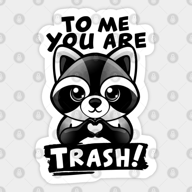 Raccoon trash lover Sticker by NemiMakeit